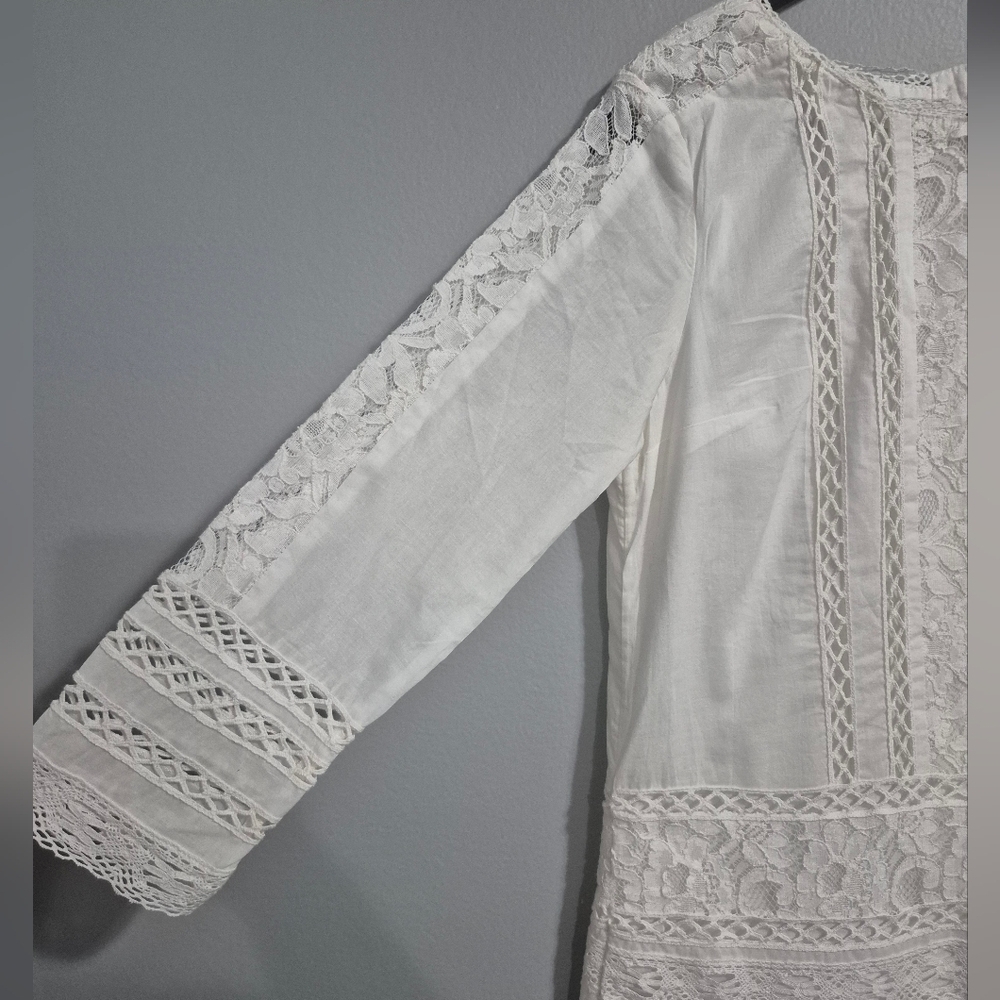 Abercrombie & Fitch White Lace Y2K girly fairy core eyelet lace Dress XS NWT - Picture 6 of 11